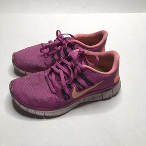 Nike Womens Free 5.0 580591-660 Pink Running Shoes Sneakers Size 7
